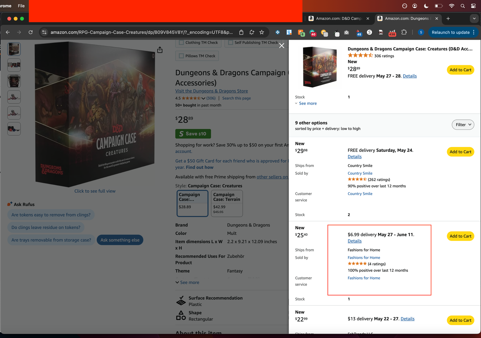 New sellers D&D